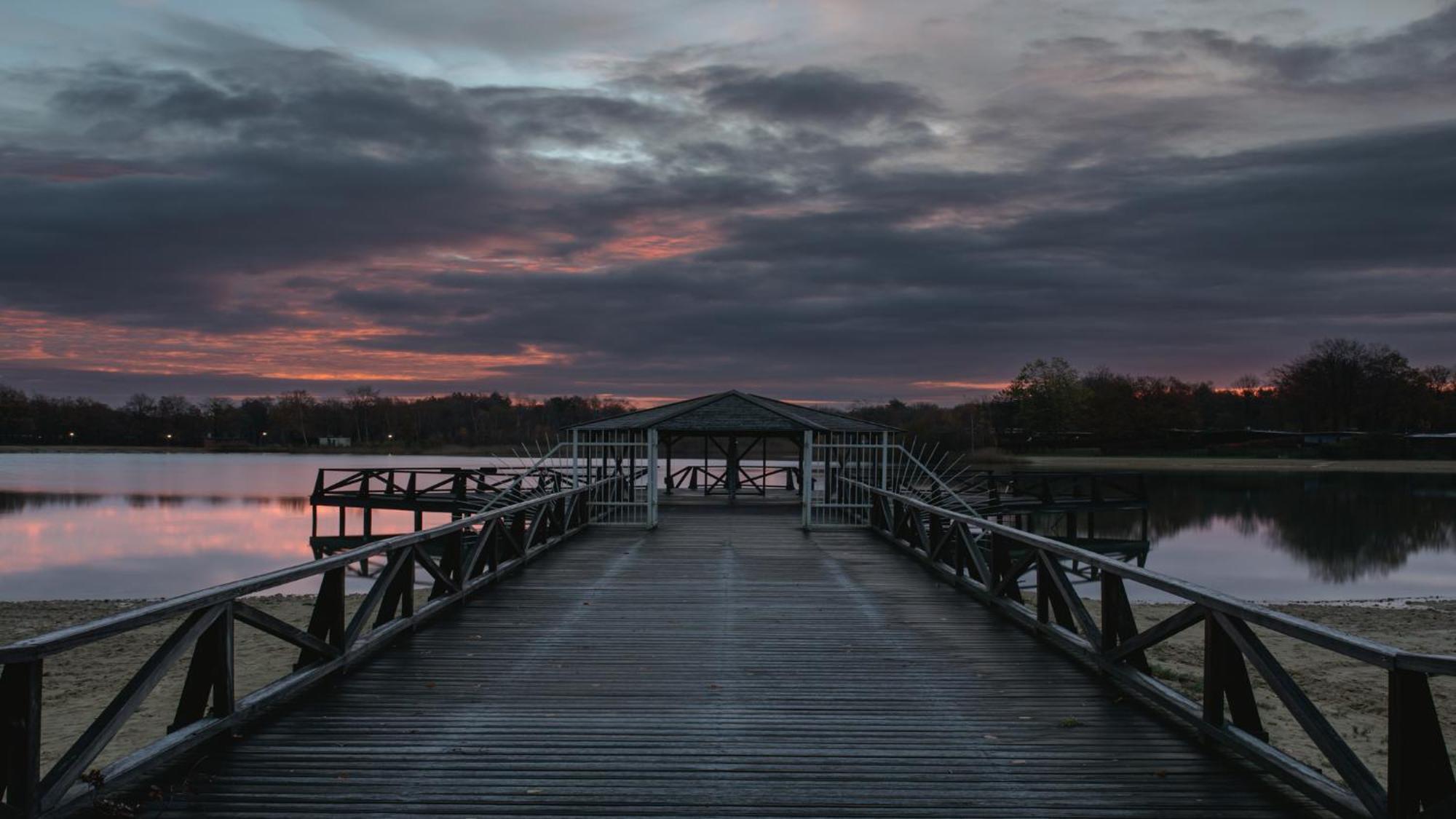 Drents Genieten - Lavendelheide Met Uitzicht Op Het Water Erm Kültér fotó